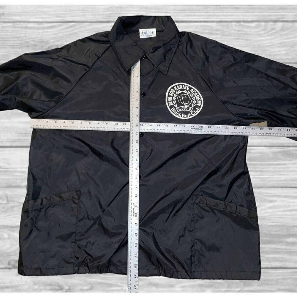 Vintage Karate Academy Tang Soo Black Windbreaker Jacket Men’s Size X-Large - Picture 5 of 7